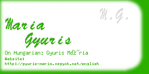 maria gyuris business card